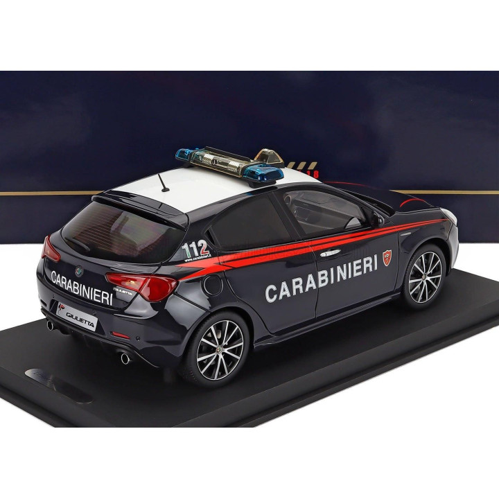BBR MODELS ALFA ROMEO GIULIETTA VELOCE CARABINIERI 2018 - BLUE RED 1/18