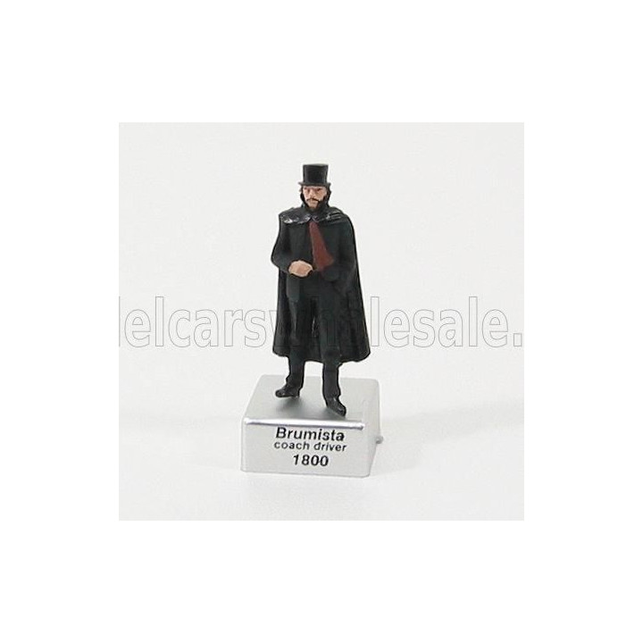 BRUMM FIGURES BRUMMISTA IN PIEDI + PIEDISTALLO - BLACK 1/43