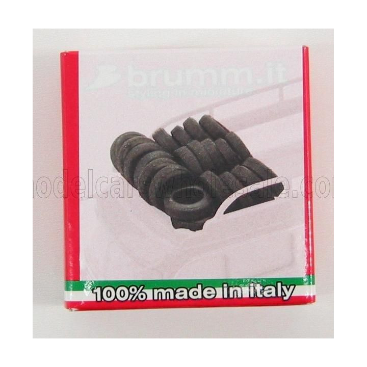 BRUMM ACCESSORIES 20 GOMME F1 ANTERIORI - POSTERIORI - BLACK 1/43