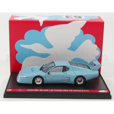 BRUMM FERRARI 512BB LM N 62-63 24h LE MANS 1979 - RED LIGHT BLUE 1/43