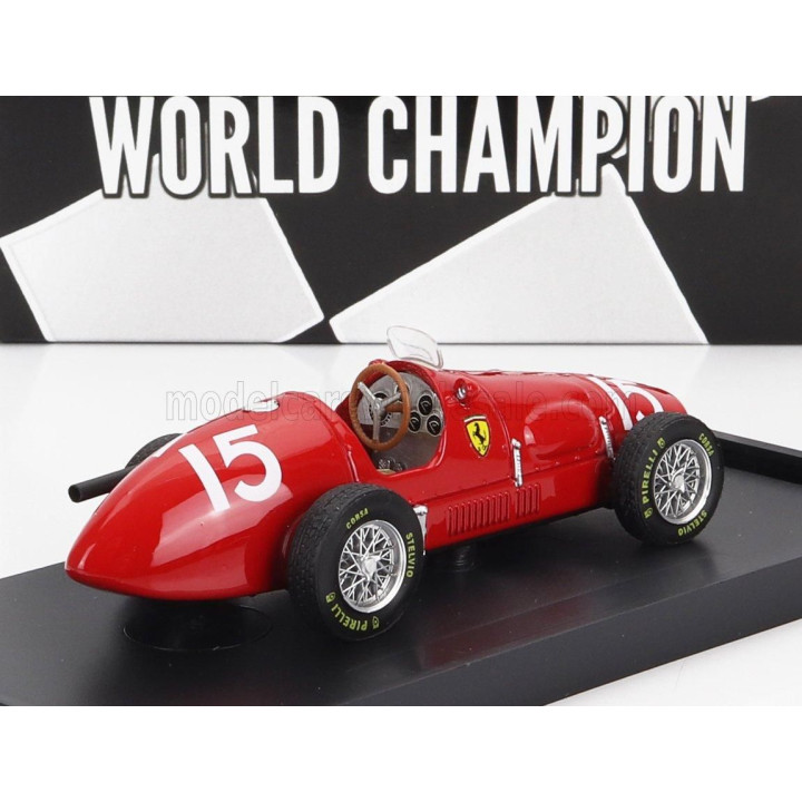 BRUMM FERRARI F1 500 F2 N 15 WORLD CHAMPION WINNER ENGLISH GP ALBERTO ASCARI 1952 - RED 1/43
