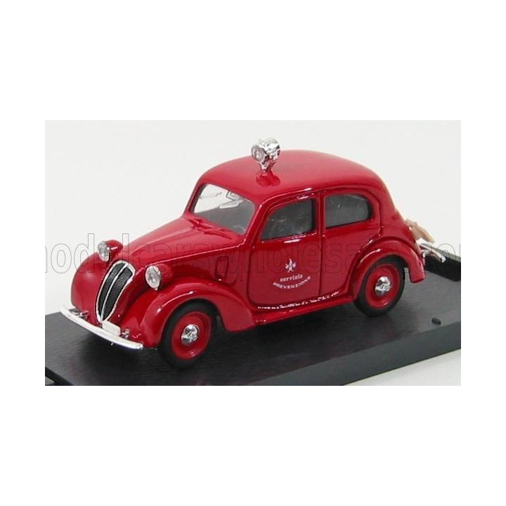 BRUMM FIAT 508C 1100 BERLINA VIGILI DEL FUOCO 1937 - FIRE ENGINE - FIRE MEN FEUERWEHR - RED 1/43