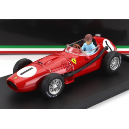 BRUMM FERRARI F1  DINO 246 N 1 WINNER BRITISH GP 1958 P.COLLINS - WITH DRIVER FIGURE - RED 1/43