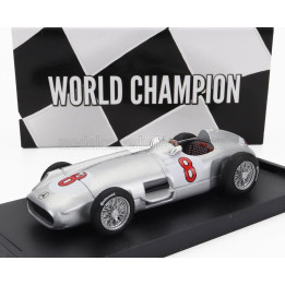 BRUMM MERCEDES BENZ F1 W196 N 8 WORLD CHAMPION WINNER DUTCH GP 1955 JUAN MANUEL FANGIO - SILVER 1/43