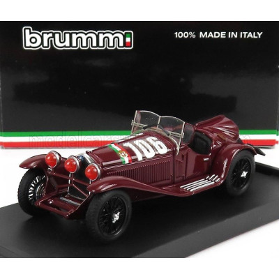 BRUMM ALFA ROMEO 2300 SPIDER N 106 WINNER MILLE MIGLIA 1932 B.BORZACCHINI - A.BIGNAMI - BORDEAUX 1/43