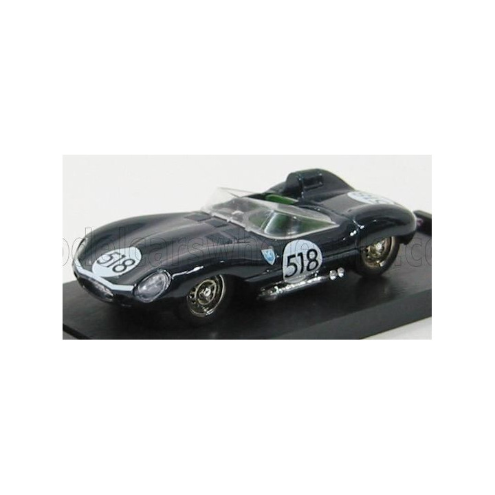 BRUMM JAGUAR D-TYPE N 518 MILLE MIGLIA 1957 - BLUE 1/43
