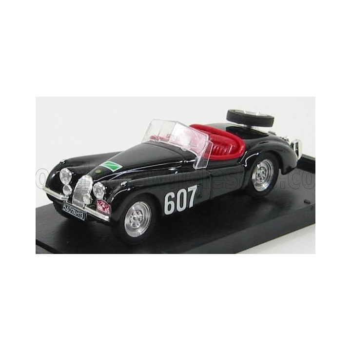BRUMM JAGUAR XK 120 SPIDER N 607 RALLY DELLE ALPI 1953 - BLACK 1/43