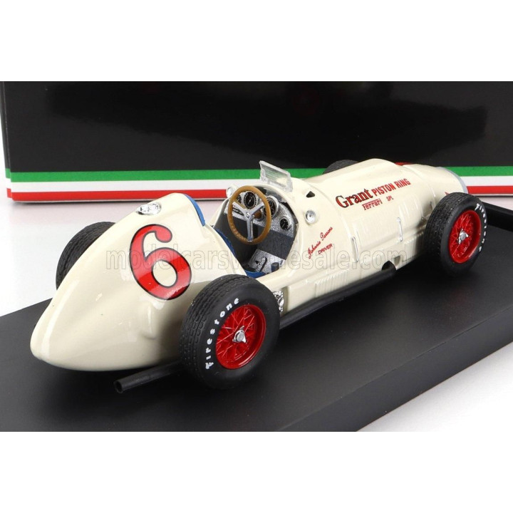 BRUMM FERRARI F1  375 INDY N 6 INDIANAPOLIS 500 GP 1952 JOHNNIE PARSON - WHITE 1/43