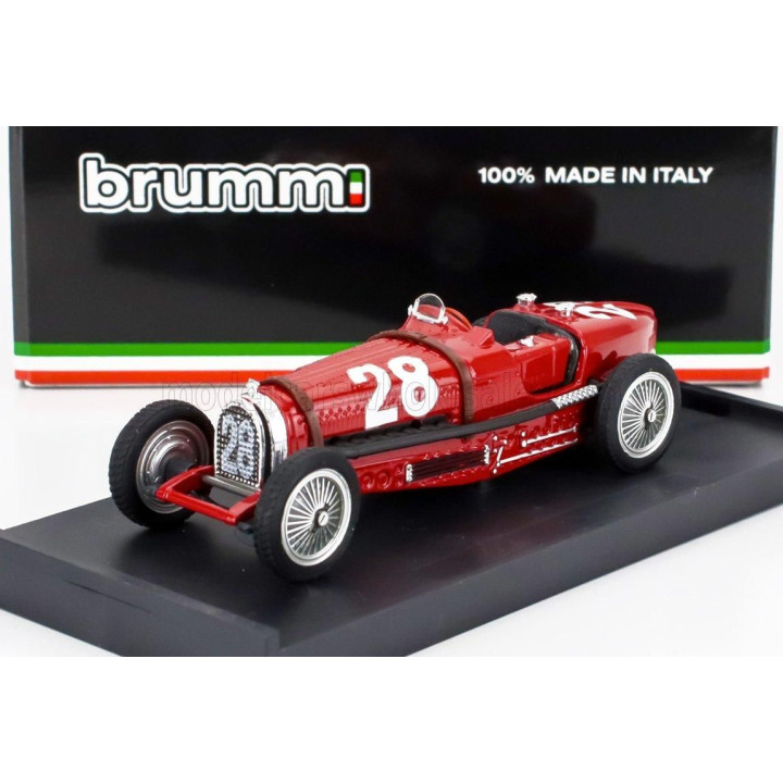 BRUMM BUGATTI F1  TIPO 59 N 28 MONACO GP 1934 TAZIO NUVOLARI - RED 1/43