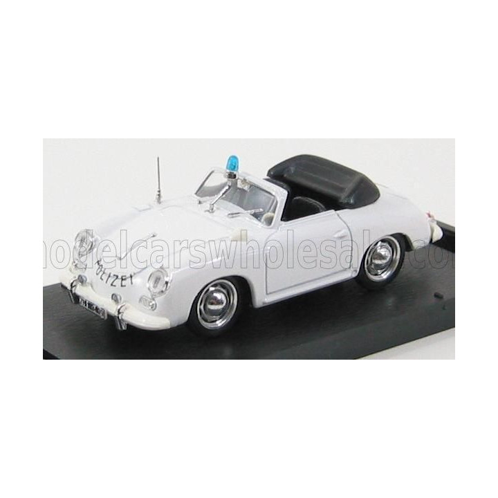 BRUMM PORSCHE 356 SPIDER OPEN POLICE SVIZZERA 1952 - WHITE 1/43