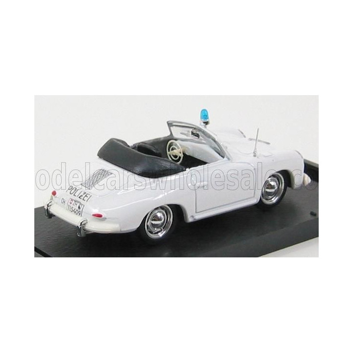 BRUMM PORSCHE 356 SPIDER OPEN POLICE SVIZZERA 1952 - WHITE 1/43