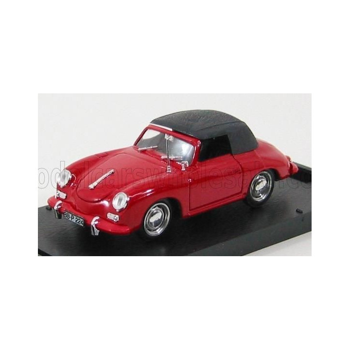 BRUMM PORSCHE 356C CABRIOLET CLOSED 1952 - RED 1/43