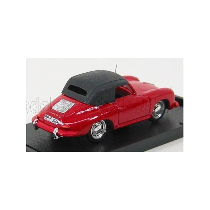 BRUMM PORSCHE 356C CABRIOLET CLOSED 1952 - RED 1/43