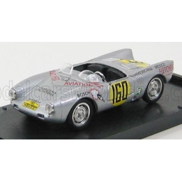 BRUMM PORSCHE 550 RS CARRERA MEXICO 1953 HANS HERRMANN - SILVER 1/43