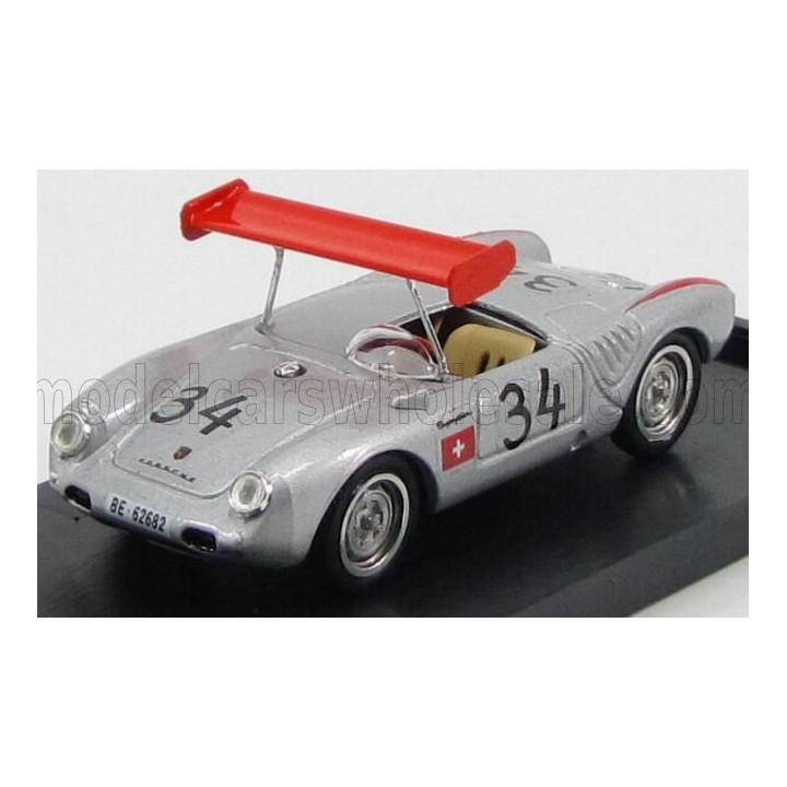 BRUMM PORSCHE 550 RS N 34 1000Km NURBURGRING 1956 MICHAEL MAY - PIERRE MAY - SILVER 1/43