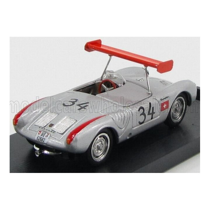 BRUMM PORSCHE 550 RS N 34 1000Km NURBURGRING 1956 MICHAEL MAY - PIERRE MAY - SILVER 1/43