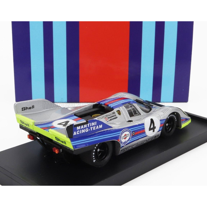BRUMM PORSCHE 917K MARTINI RACING TEAM N 4 1000km MONZA 1971 HELMUT MARKO - GIJS VAN LENNEP - SILVER BLUE 1/43