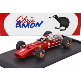 BRUMM FERRARI F1  312 N 2 ITALY GP 1967 CHRIS AMON - WITH DRIVER FIGURE - RED 1/43
