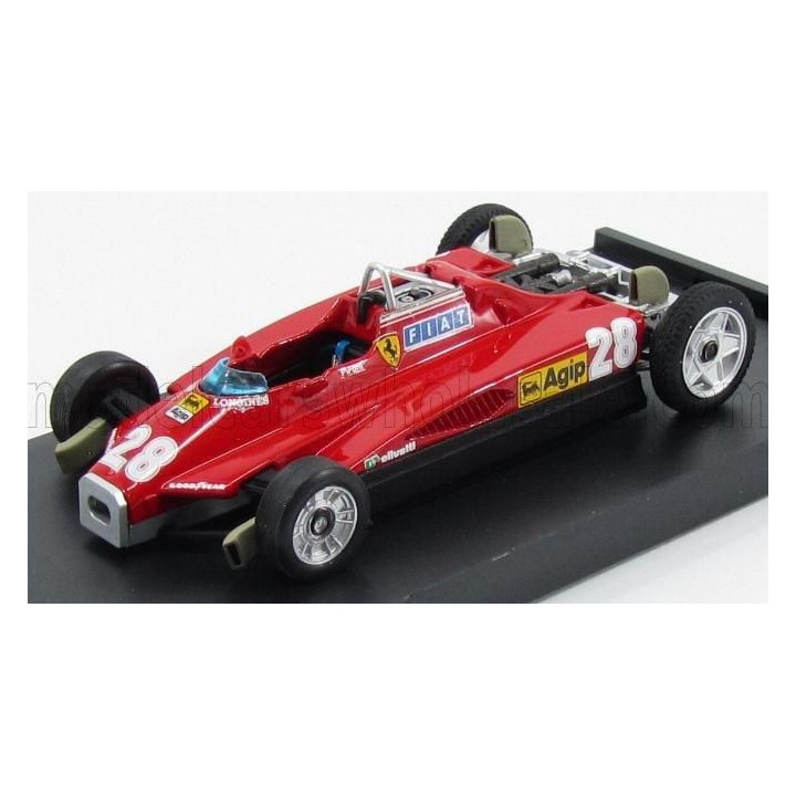 BRUMM FERRARI F1  126C2 N 28 SAN MARINO IMOLA GP 1982 DIDIER PIRONI T-CAR - VERSIONE DA TRASPORTO - TRANSPORT VERSION - RED 1/43