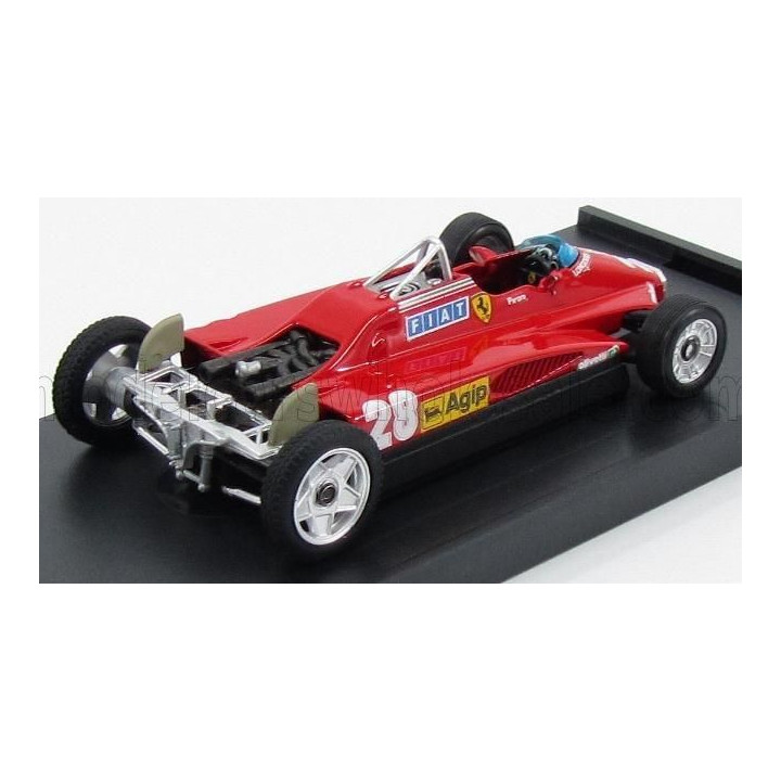 BRUMM FERRARI F1  126C2 N 28 SAN MARINO IMOLA GP 1982 DIDIER PIRONI T-CAR - VERSIONE DA TRASPORTO - TRANSPORT VERSION - RED 1/43