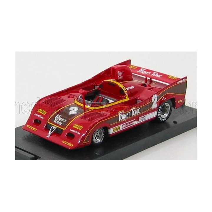 BRUMM ALFA ROMEO 33 SC 12 500 KM MONZA 1977 N 2 BRAMBILLA - RED 1/43