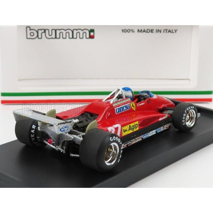 BRUMM FERRARI F1  126 C2 ITALY GP 1982 N 27 PATRICK TAMBAY - WITH DRIVER FIGURE - RED 1/43