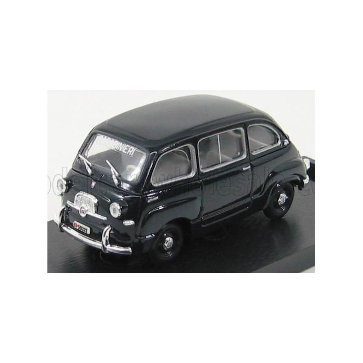 BRUMM FIAT 600 MULTIPLA CARABINIERI POLICE 1956 - BLUE 1/43