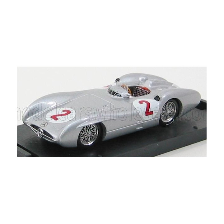 BRUMM MERCEDES BENZ F1  W196C GP GB N 2 1954 KARL KLING - SILVER 1/43