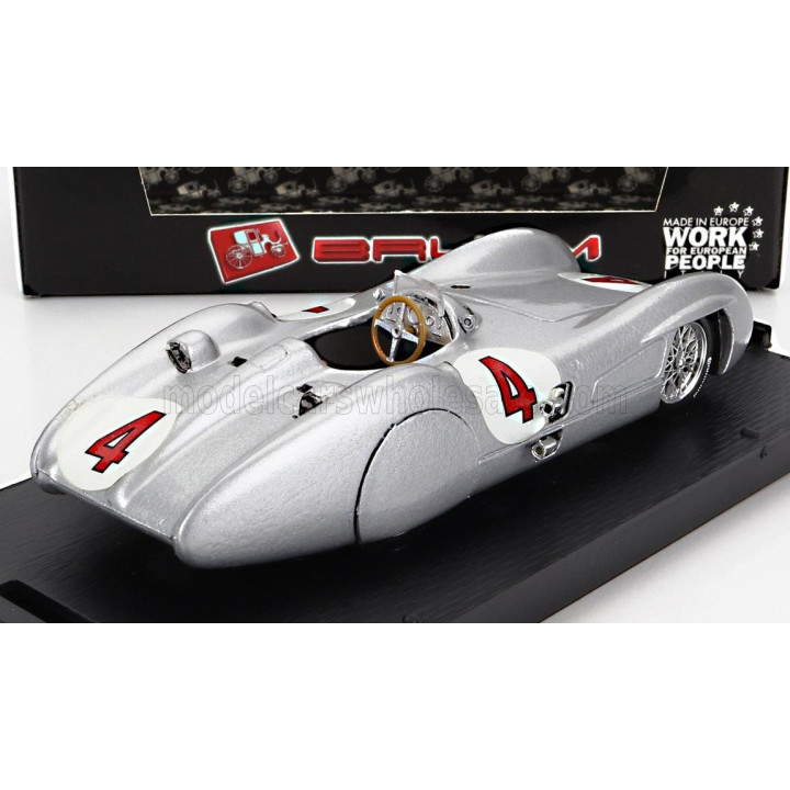 BRUMM MERCEDES BENZ F1  W196C N 4 PROVE AVUS 1954 KARL KLING - SILVER 1/43