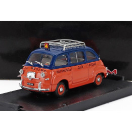BRUMM FIAT 600 MULTIPLA AUTOMOBIL CLUB MODENA 1956 - ORANGE BLUE 1/43