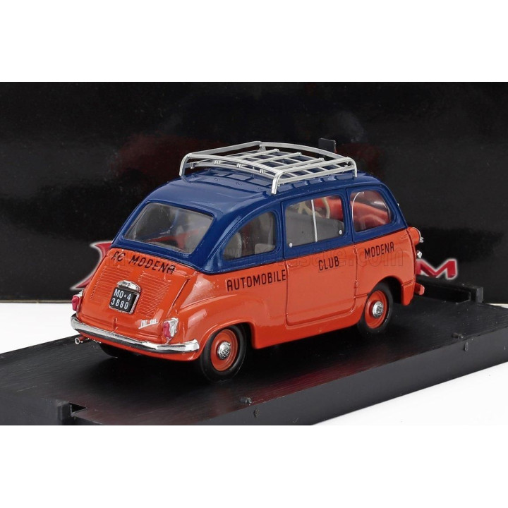 BRUMM FIAT 600 MULTIPLA AUTOMOBIL CLUB MODENA 1956 - ORANGE BLUE 1/43