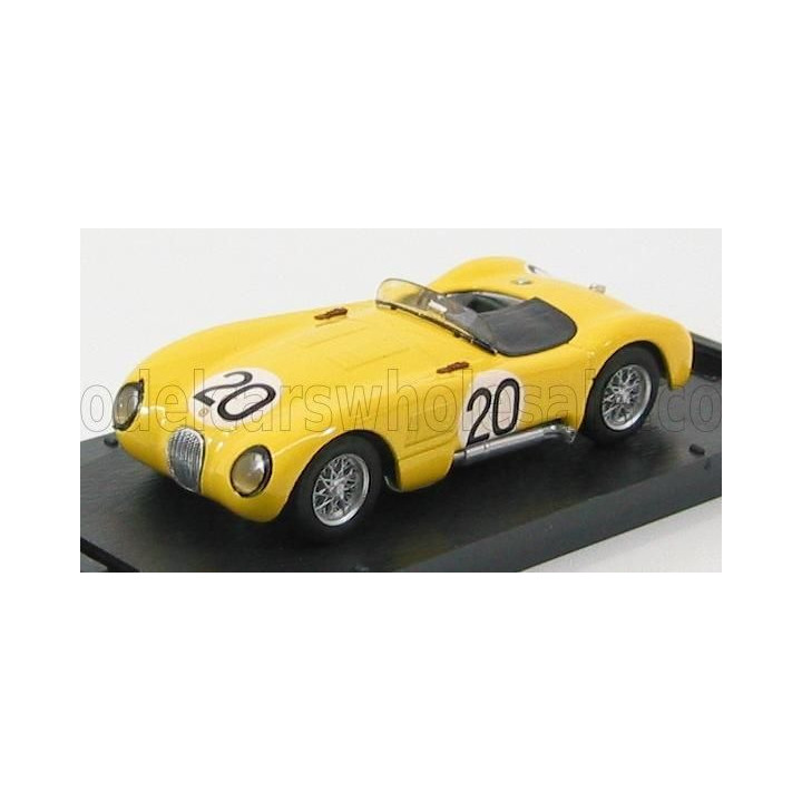 BRUMM JAGUAR C TYPE 9th LE MANS 1953 LAURENT-TORNACO N 20 - YELLOW 1/43