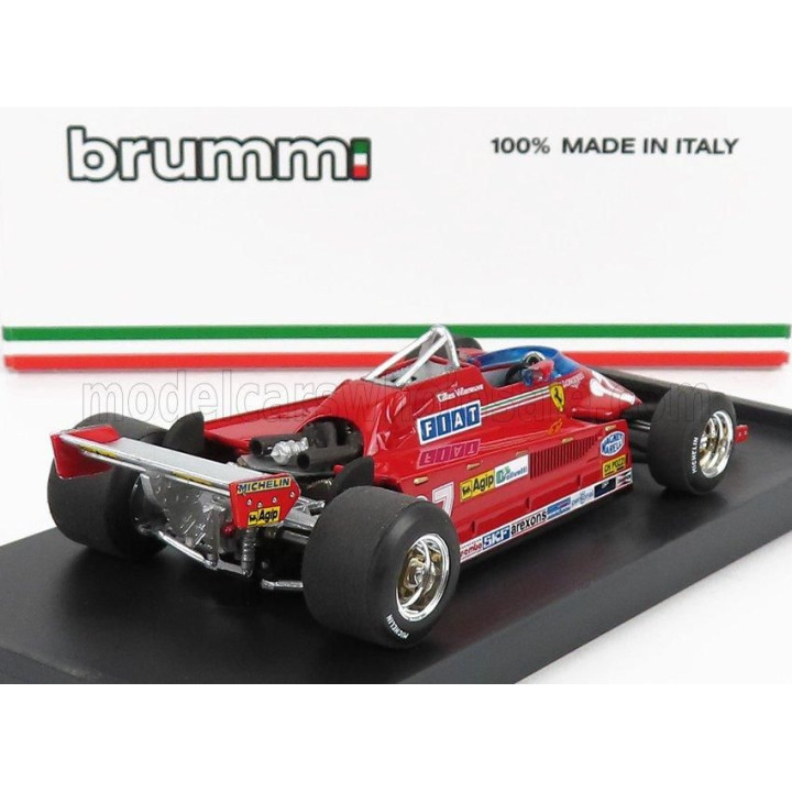 BRUMM FERRARI F1 126CK TURBO N 27 WINNER MONACO GP 1981 GILLES VILLENEUVE - RED 1/43