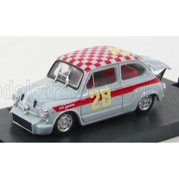 BRUMM FIAT 600 ABARTH 1000 N 28 4h DI MONZA 1966 STEINMETZ - GREY RED 1/43