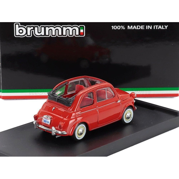 BRUMM FIAT 500 AMERICA APERTA OPEN 1958 - ROSSO - RED 1/43