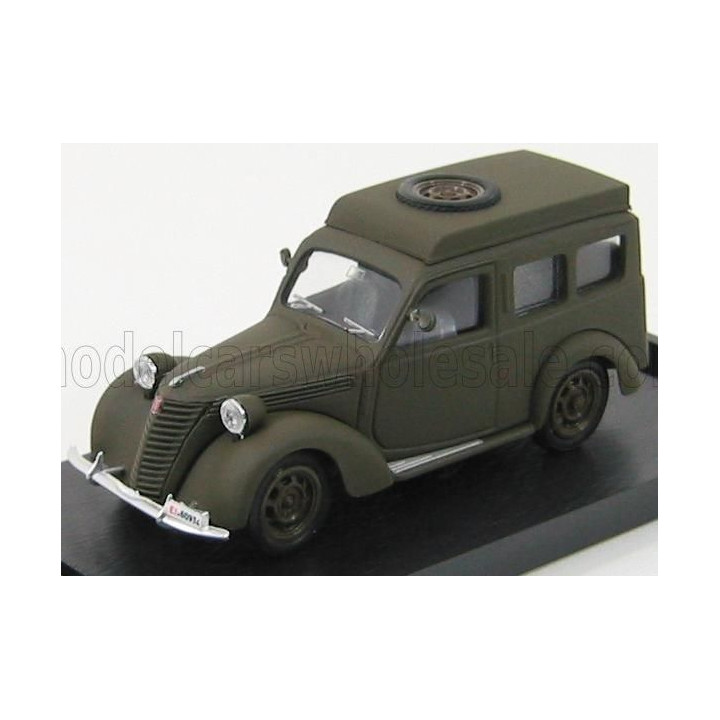 BRUMM FIAT 1100 FURGONE CARABINIERI RADIOMOBILE 1950 - MILITARY GREEN 1/43