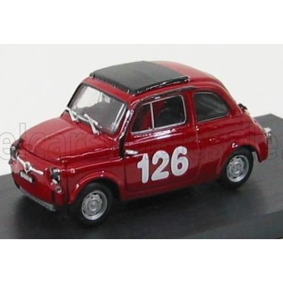 BRUMM FIAT 500 59 ABARTH N 126 PREMIO CAMPAGNANO VALLELUNGA 1965 RAFFAELE PINTO - RED 1/43