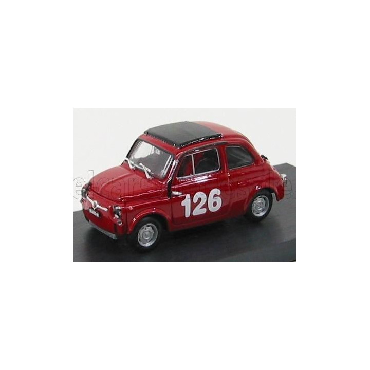 BRUMM FIAT 500 59 ABARTH N 126 PREMIO CAMPAGNANO VALLELUNGA 1965 RAFFAELE PINTO - RED 1/43