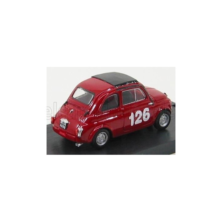 BRUMM FIAT 500 59 ABARTH N 126 PREMIO CAMPAGNANO VALLELUNGA 1965 RAFFAELE PINTO - RED 1/43
