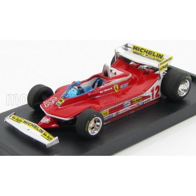 BRUMM FERRARI F1  312T4 N 12 PROVE ALA POSTERIORE OVEST USA GP 1979 GILLES VILLENEUVE - RED 1/43