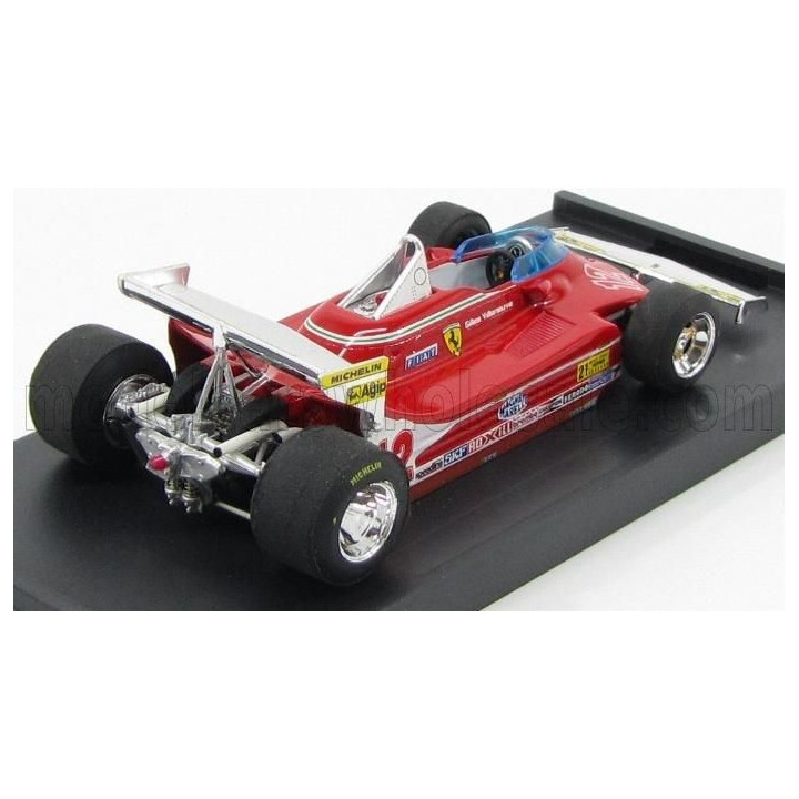 BRUMM FERRARI F1  312T4 N 12 PROVE ALA POSTERIORE OVEST USA GP 1979 GILLES VILLENEUVE - RED 1/43