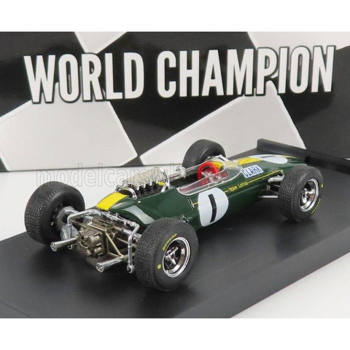 BRUMM LOTUS F1  33 N 1 WINNER GERMANY GP JIM CLARK 1965 WORLD CHAMPION - GREEN YELLOW 1/43