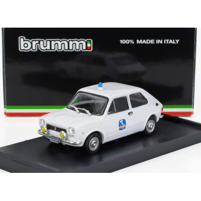 BRUMM FIAT 127 1-SERIES SOCIETA' AUTOSTRADE COMO-CHIASSO 1971 - WHITE 1/43