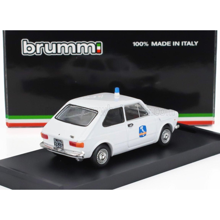 BRUMM FIAT 127 1-SERIES SOCIETA' AUTOSTRADE COMO-CHIASSO 1971 - WHITE 1/43