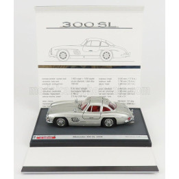 BRUMM MERCEDES BENZ 300SL COUPE GULLWING (W198) 1954 - SILVER 1/43