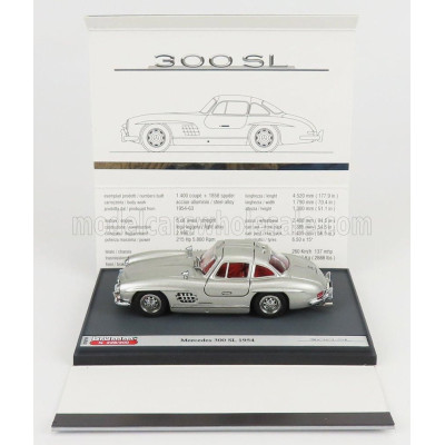 BRUMM MERCEDES BENZ 300SL COUPE GULLWING (W198) 1954 - SILVER 1/43