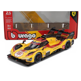 BURAGO FERRARI 499P 3.0L TURBO V6 TEAM AF CORSE N 83 WINNER 24h LE MANS 2025 ROBERT KUBICA - PHIL HANSON - YIFEI YE - YELLOW RED