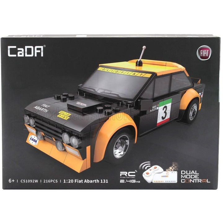 CADA FIAT RC ABARTH 131 N 3 RALLY - BLACK YELLOW 1/20