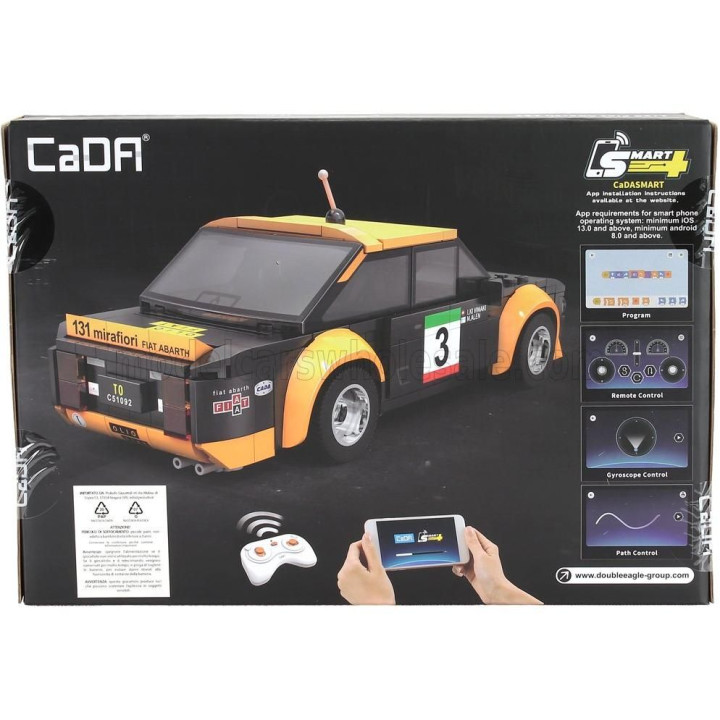 CADA FIAT RC ABARTH 131 N 3 RALLY - BLACK YELLOW 1/20