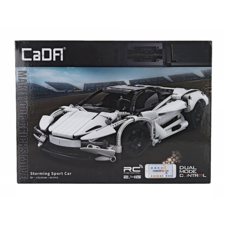 CADA CADA RC STORM SPORTS CAR - 402 pcs - WHITE BLACK 1/16